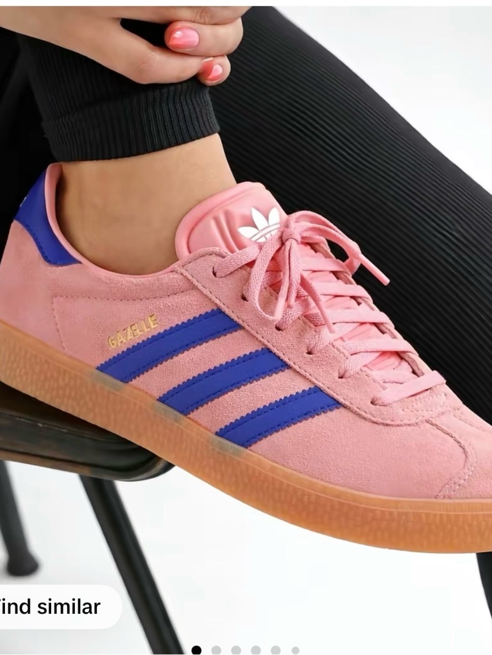 adidas Pink and Blue Gazelle Suede Women’s Sneaker